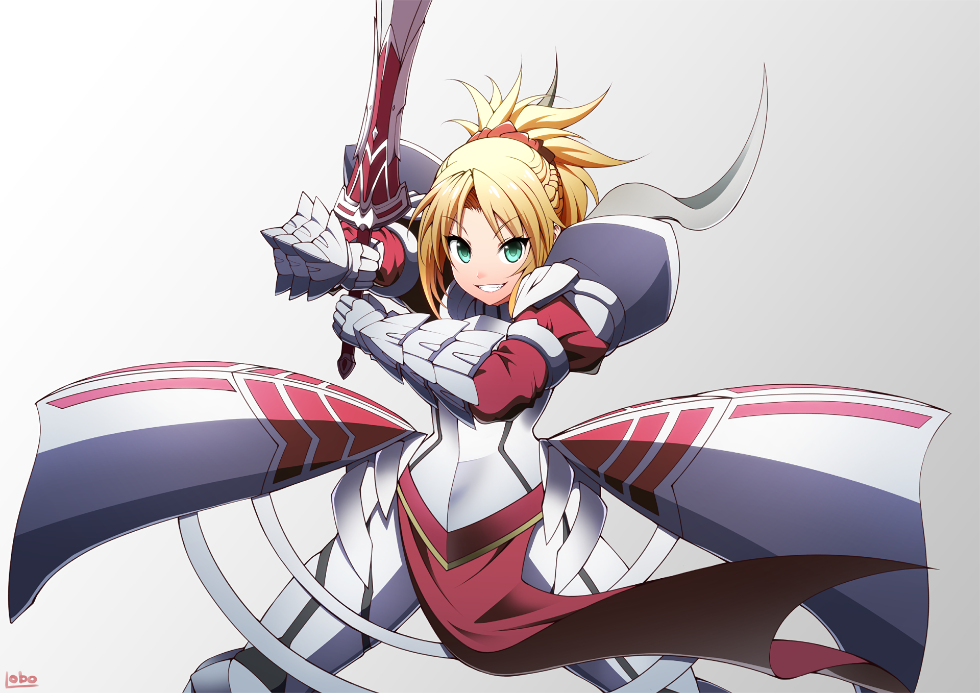 Epic HD Wallpaper: Saber of Red Mordred from Fate/Apocrypha Anime