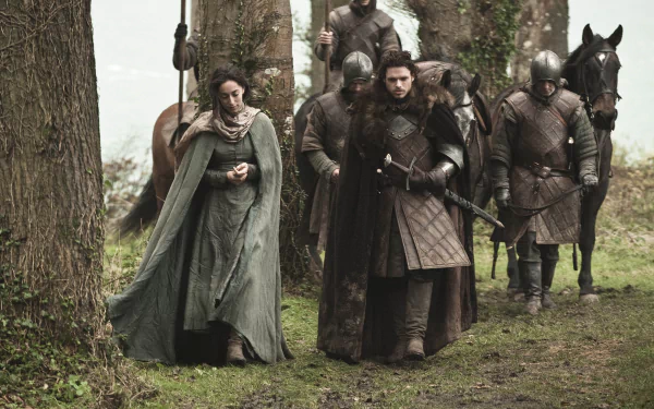 Richard Madden Robb Stark Oona Chaplin Talisa Stark TV Show Game Of Thrones HD Desktop Wallpaper | Background Image
