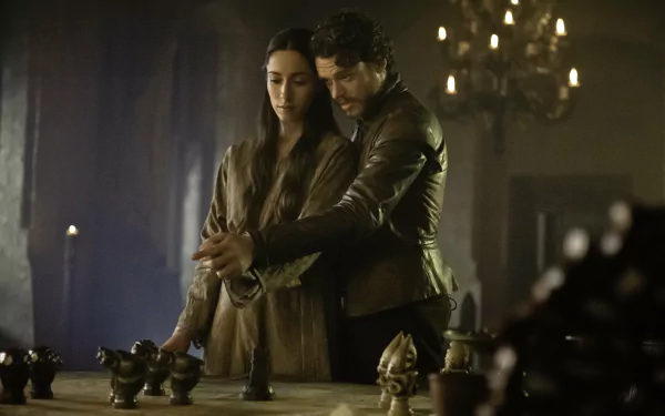 Richard Madden Oona Chaplin Robb Stark Talisa Stark TV Show Game Of Thrones HD Desktop Wallpaper | Background Image