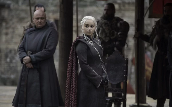 Emilia Clarke Daenerys Targaryen Conleth Hill Lord Varys TV Show Game Of Thrones HD Desktop Wallpaper | Background Image