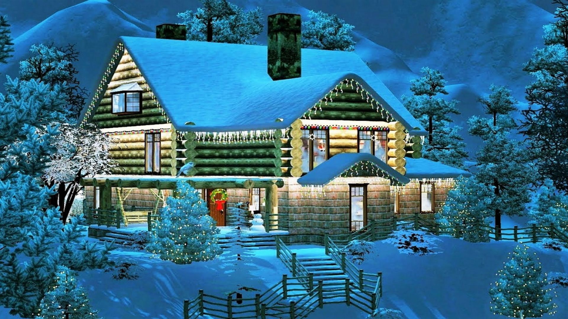 дом снег зима the house snow winter бесплатно