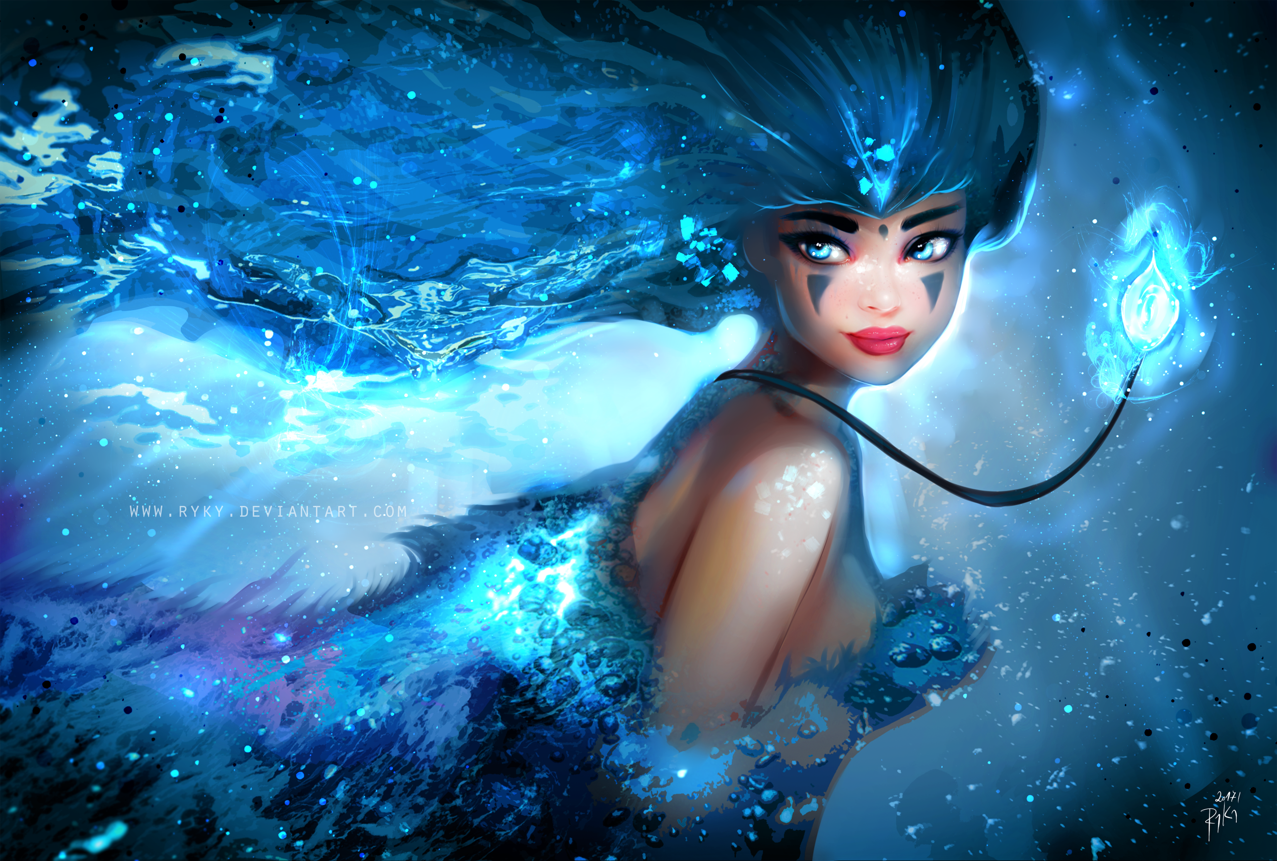 Blue Fantasy Girl by Benjamin Cehelsky