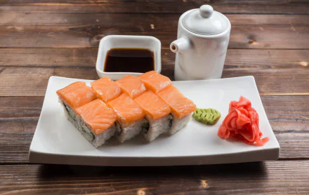 still life seafood rice fish food sushi HD Desktop Wallpaper | Background Image