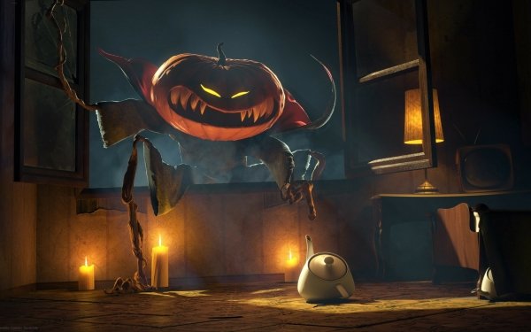 Holiday Halloween Jack-O'-Lantern Scary HD Wallpaper | Background Image