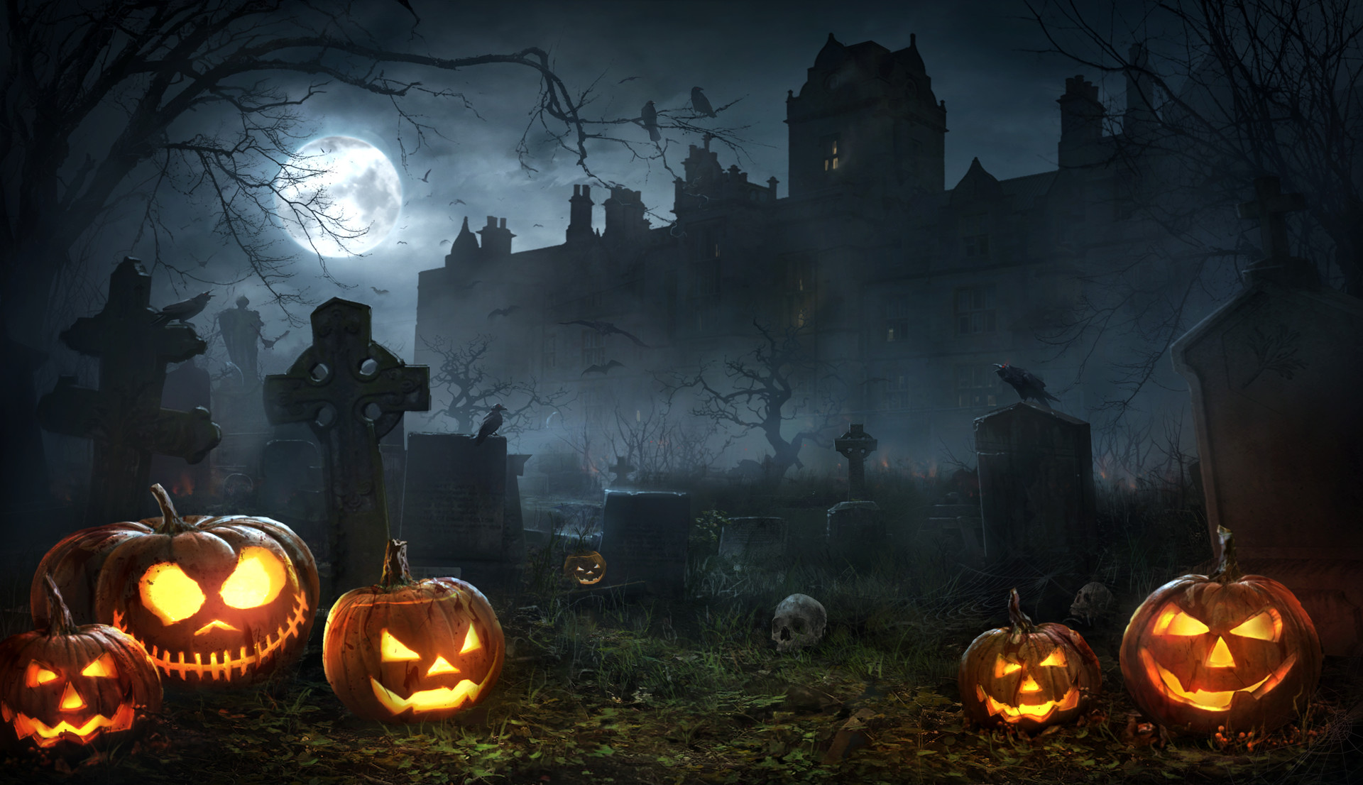 Halloween Night in Graveyard by Giao Nguyen