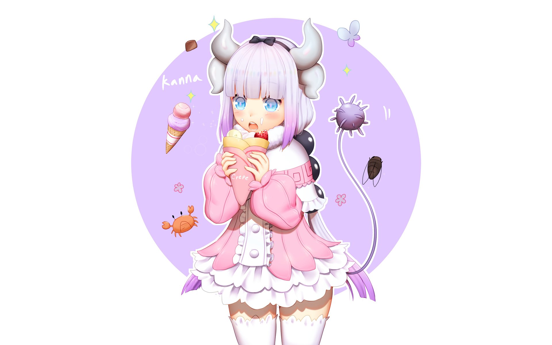 Download Kanna Kamui Anime Miss Kobayashi's Dragon Maid HD Wallpaper by Y.I