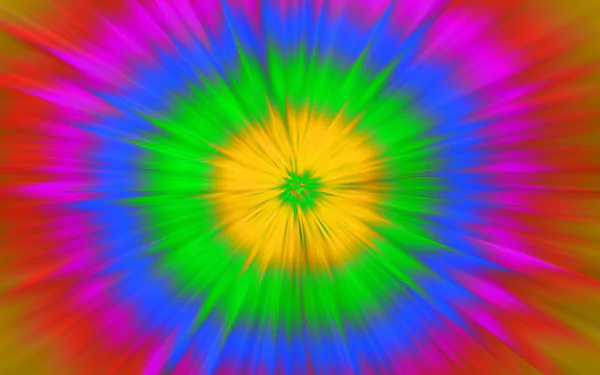 Vibrant, colorful abstract design with radiating spikes in yellow, green, blue, purple, and red hues, rendered in stunning 4K Ultra HD for PC desktop wallpaper.