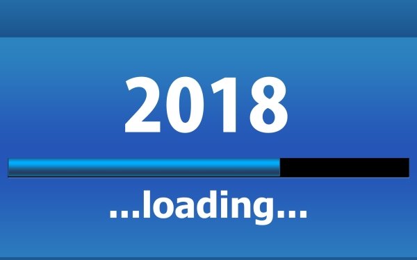 Holiday New Year 2018 New Year Blue Loading HD Wallpaper | Background Image