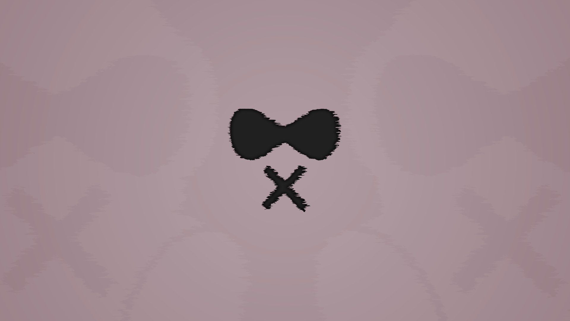 Minimalist 8K Ultra HD PC wallpaper: Mute's stylized gas mask emblem from Tom Clancy's Rainbow Six Siege on a muted mauve background, minimalist gaming aesthetic.