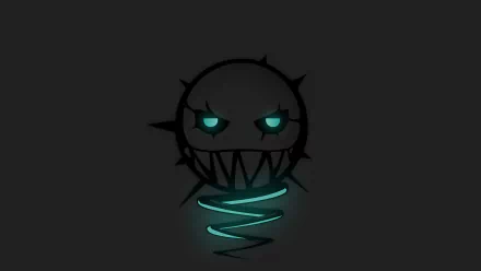 HD minimalist wallpaper illustrating Ela from Operation Blood Orchid in Tom Clancy's Rainbow Six: Siege. Features dark background with a stylized, glowing face and abstract design.