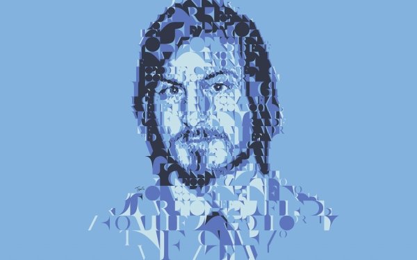 Celebrity Steve Jobs American Face Blue HD Wallpaper | Background Image