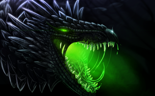 Fantasy Dragon Beast Green HD Wallpaper | Background Image