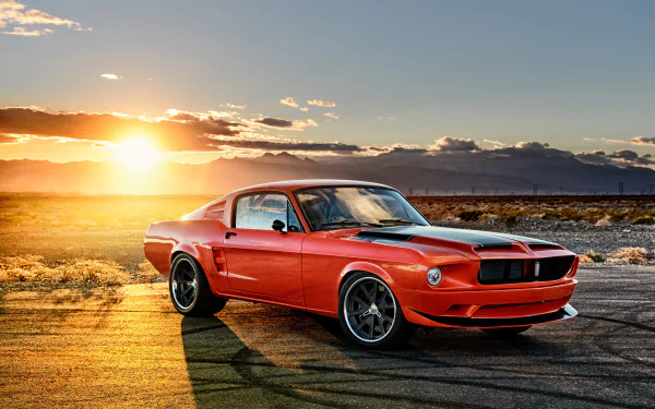  Ford Mustang Fastback at Sunset