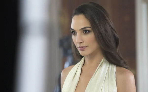 Close-up of an Israeli brunette with brown eyes, featuring actress and model Gal Gadot in a high-resolution 4K Ultra HD desktop wallpaper.