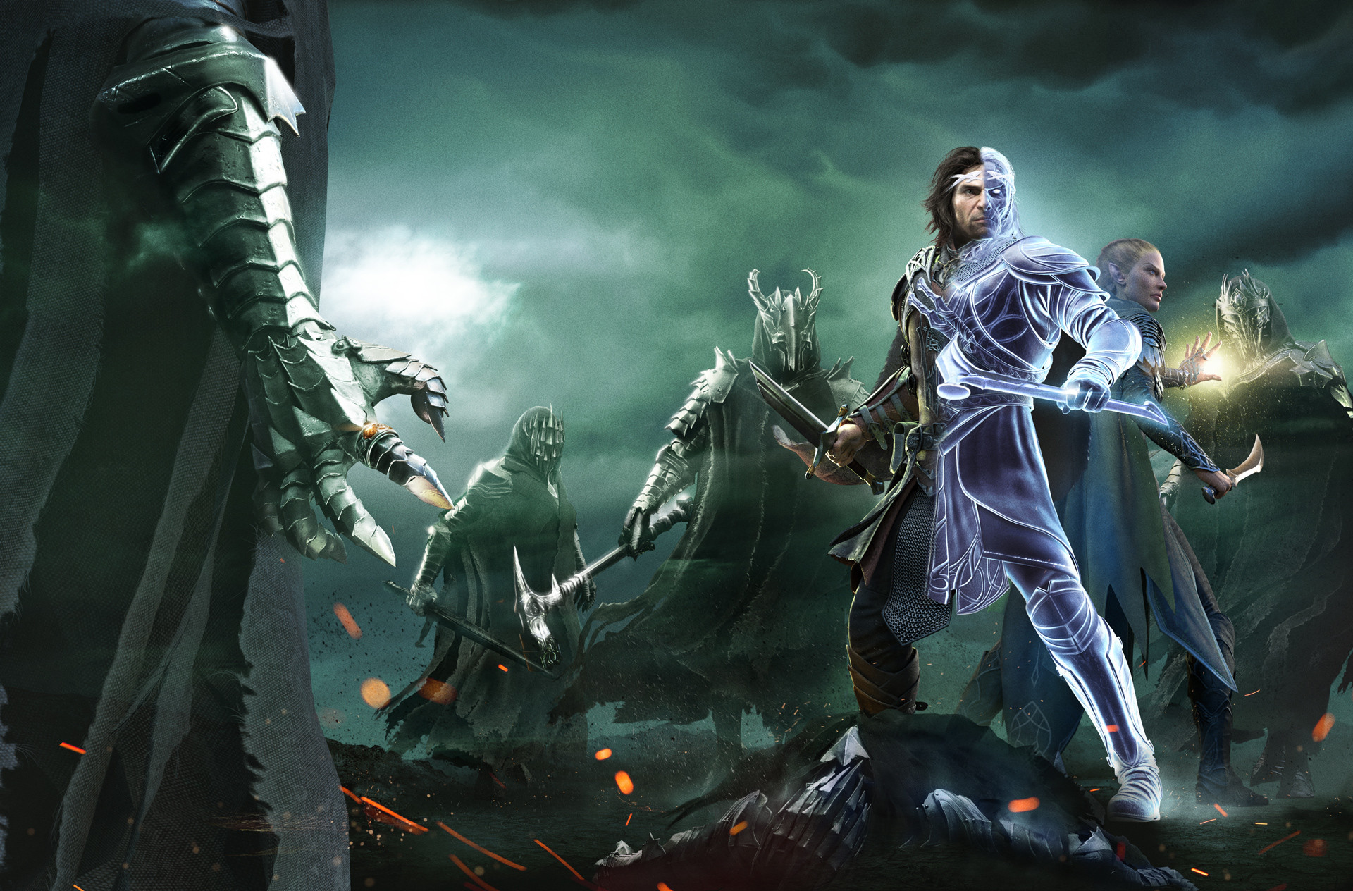 Download Talion & Orc 4k Shadow Of Mordor Background