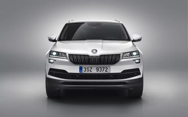 white car SUV car Skoda vehicle Skoda Karoq HD Desktop Wallpaper | Background Image