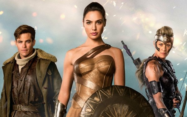 Movie Wonder Woman Gal Gadot Diana of Themyscira Chris Pine Steve Trevor Robin Wright General Antiope HD Wallpaper | Background Image