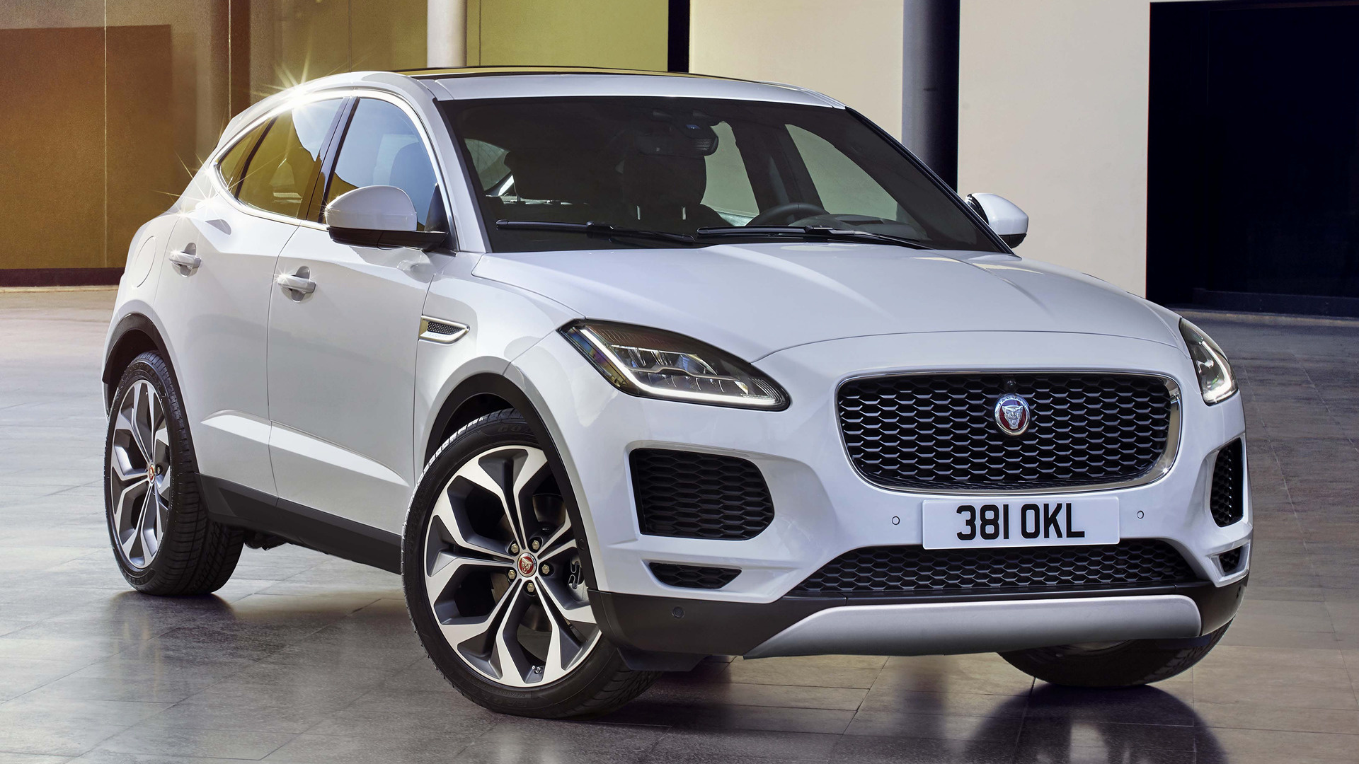 Download Car White Car Suv Compact Car Vehicle Jaguar E Pace Hd Wallpaper