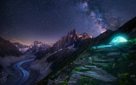  Camping on Starry Winter Night by Fabio Antenore