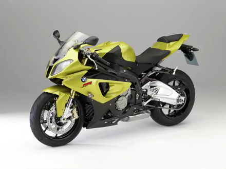 HD PC desktop wallpaper showcasing a vibrant yellow BMW S1000RR motorcycle, highlighting the sleek design and engineering of this BMW vehicle.