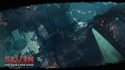 HD desktop wallpaper featuring a dark, atmospheric scene from the game Seven: The Days Long Gone.