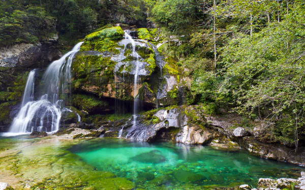 lagoon nature waterfall HD Desktop Wallpaper | Background Image