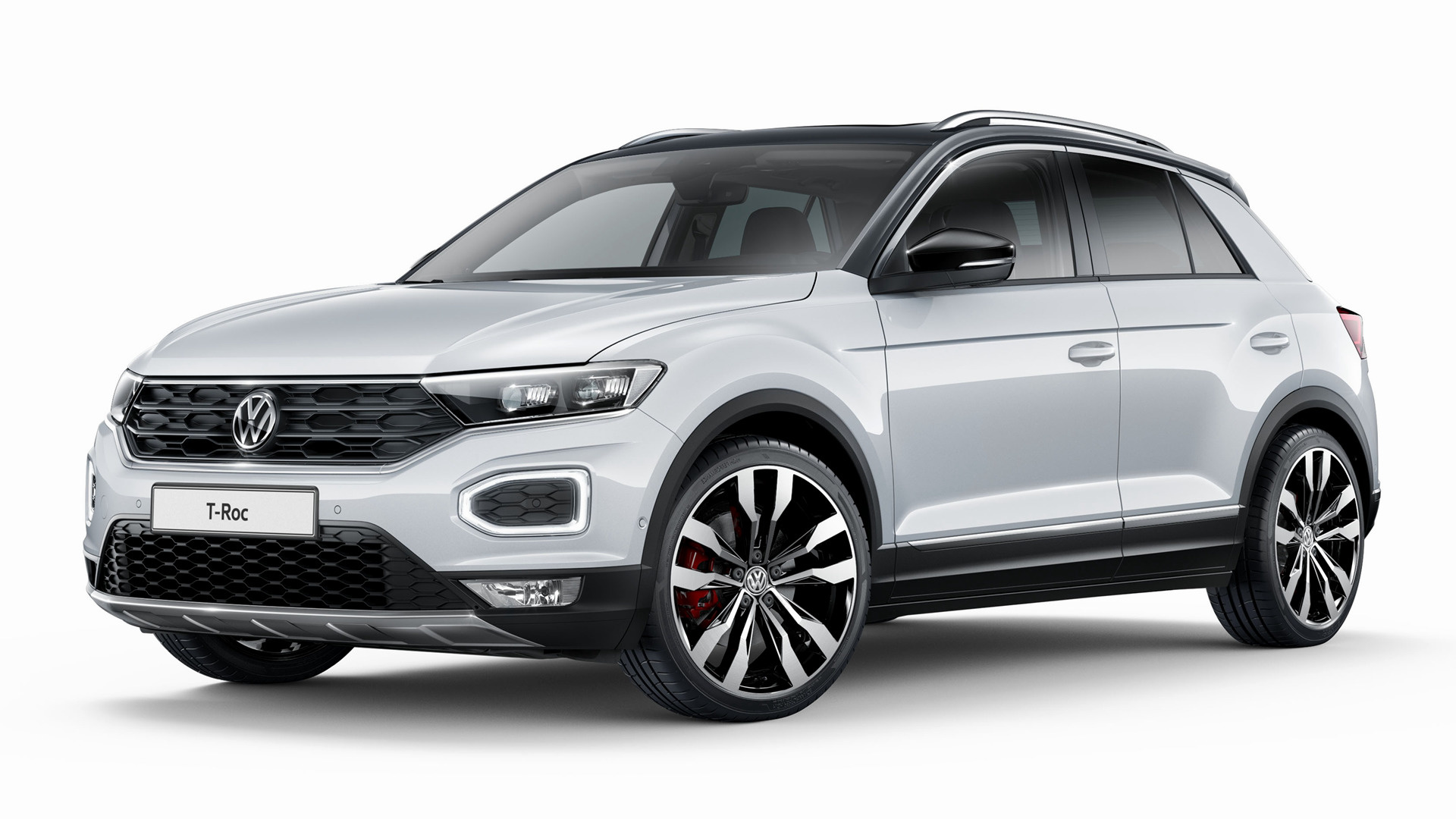 Download Car Silver Car SUV Vehicle Volkswagen T-Roc HD Wallpaper