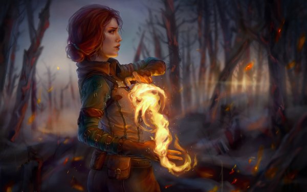 Video Game The Witcher 2: Assassins Of Kings The Witcher Triss Merigold Witch Magic Orange Hair HD Wallpaper | Background Image