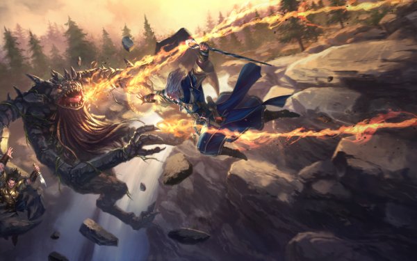 Fantasy Sorcerer Magic Warrior Creature Staff HD Wallpaper | Background Image