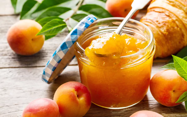 peach fruit still life food jam HD Desktop Wallpaper | Background Image