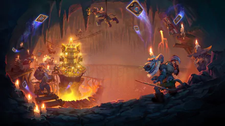 card candle Hearthstone: Kobolds and Catacombs underground cave video game Hearthstone: Heroes of Warcraft HD Desktop Wallpaper | Background Image