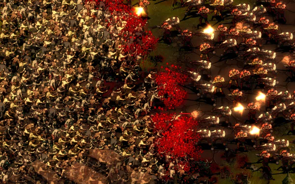 HD desktop wallpaper from 'They Are Billions' game, featuring a steampunk-themed zombie horde.
