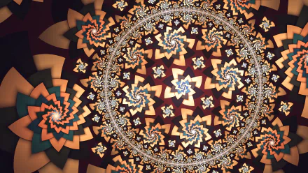 flower pattern circle Abstract fractal HD Desktop Wallpaper | Background Image
