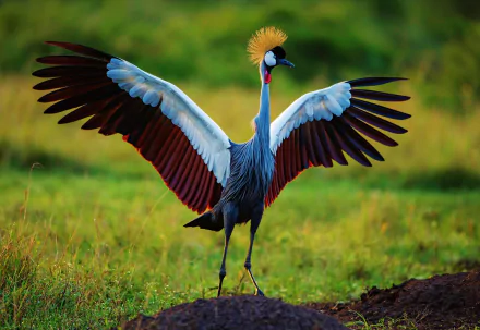 wings bird Animal Grey crowned crane Crane (bird) HD Desktop Wallpaper | Background Image