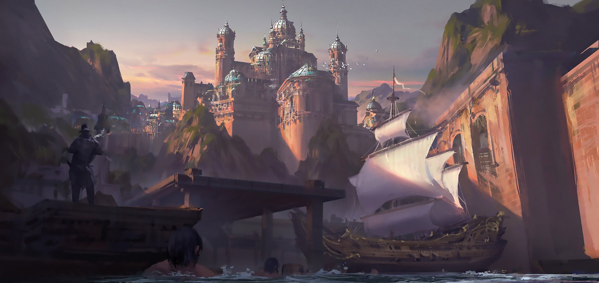 Download Fantasy City Fantasy City HD Wallpaper by G Liulian