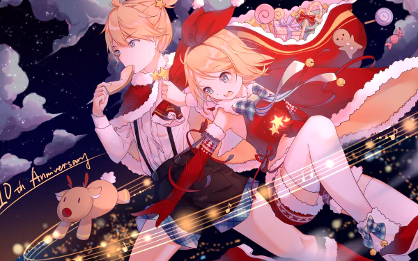 Len Kagamine Rin Kagamine Anime Vocaloid HD Desktop Wallpaper | Background Image