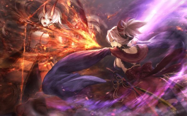 Anime Fate/Grand Order Fate Series Tomoe Gozen Miyamoto Musashi Fate Fondo de pantalla HD | Fondo de Escritorio