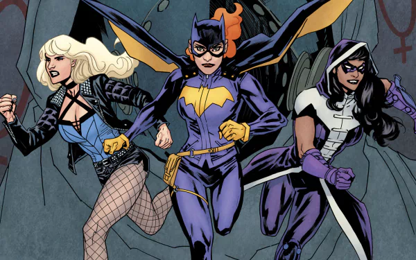 HD desktop wallpaper of Birds of Prey featuring comic characters in action.