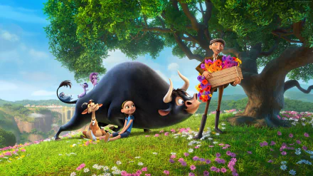 flower goat child bull Ferdinand (Movie) movie Ferdinand HD Desktop Wallpaper | Background Image