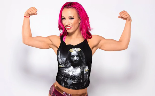  Sasha Banks Flexing!
