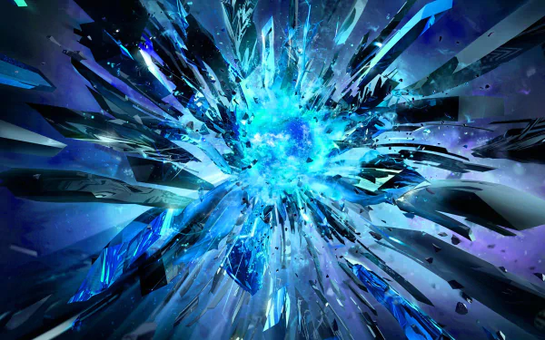 explosion blue Abstract glass abstract blue Abstract glass HD Desktop Wallpaper | Background Image