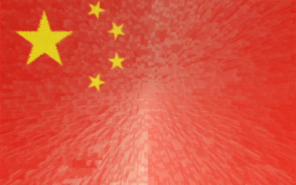 HD desktop wallpaper featuring the flag of China with its five yellow stars on a vibrant red background.