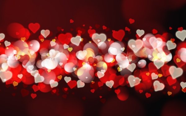 Artistic Heart Bokeh Light Love Red HD Wallpaper | Background Image