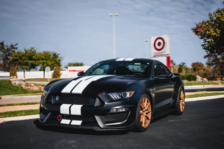 black car muscle car car Ford Ford Mustang vehicle Ford Mustang Shelby GT350 HD Desktop Wallpaper | Background Image