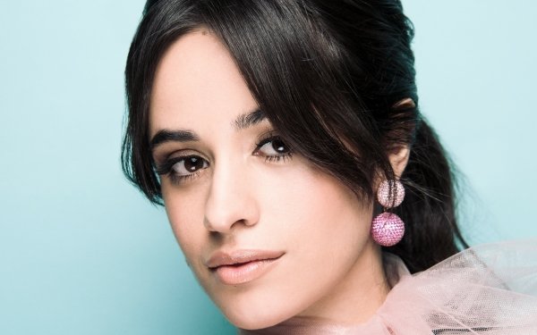 Music Camila Cabello Singer Latina Face Close-Up Brown Eyes Brunette Earrings HD Wallpaper | Background Image