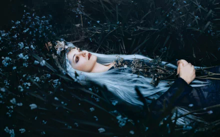  Woman Lying in Flowers by Bella Kotak