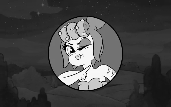 HD PC desktop wallpaper featuring Cala Maria, a character from the Cuphead video game, depicted in a cartoon style with expressive facial features.