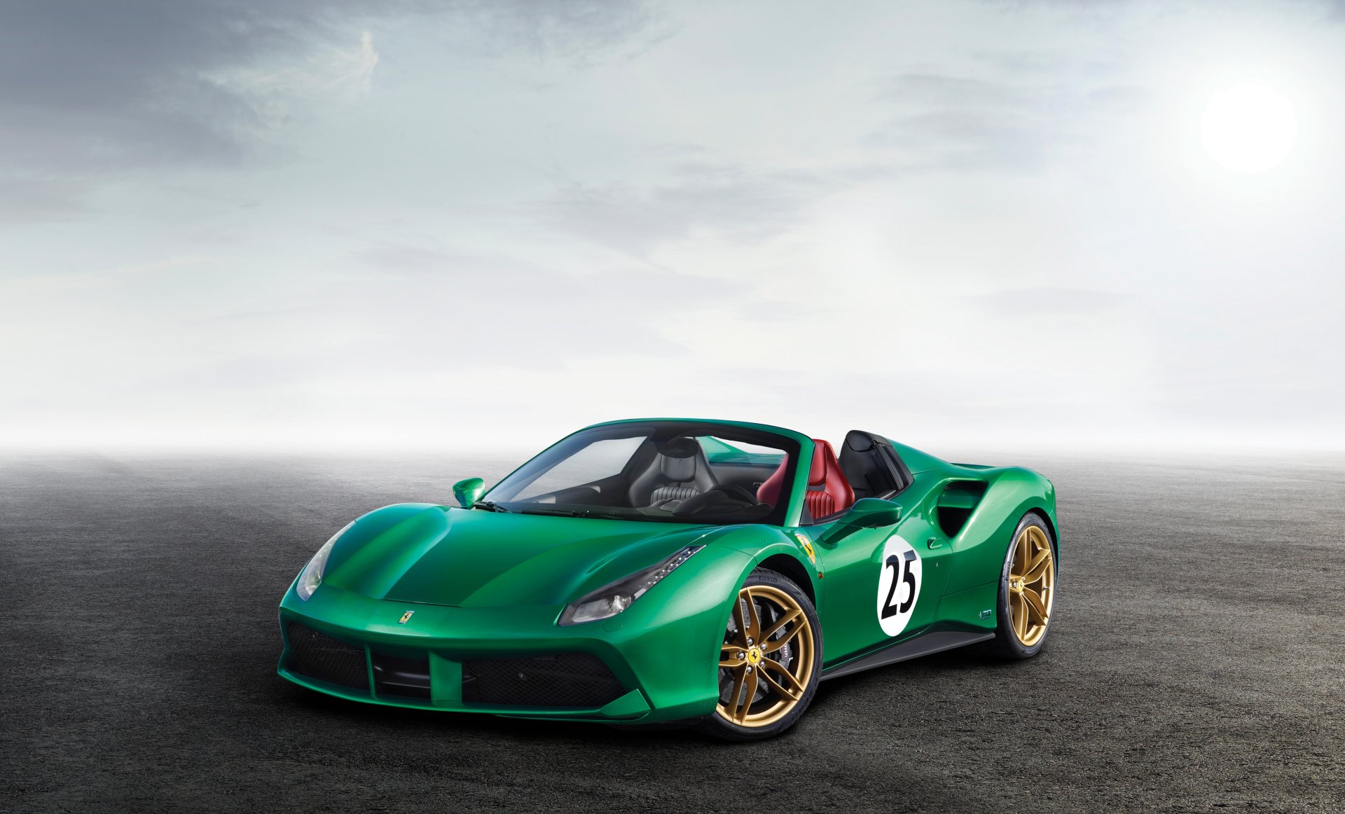 Download Supercar Green Car Car Ferrari Vehicle Ferrari 488 Spider 4k Ultra HD Wallpaper