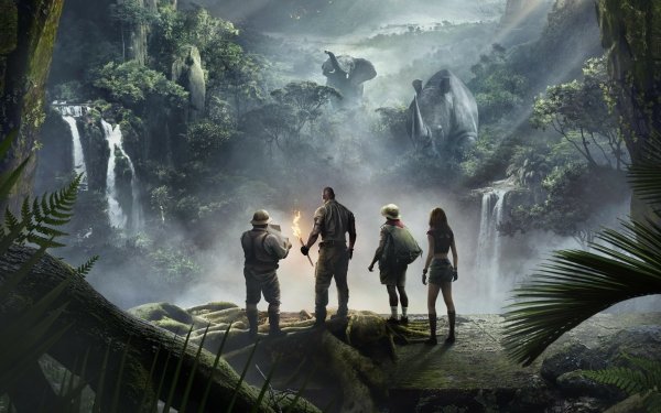 Movie Jumanji: Welcome to the Jungle Dwayne Johnson Jack Black Karen Gillan Kevin Hart HD Wallpaper | Background Image