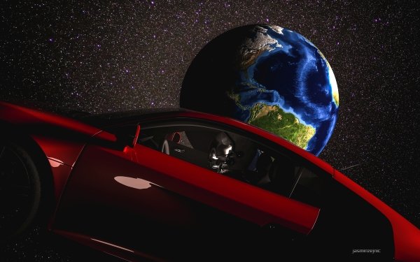 Sci Fi Space CGI Car Stars Earth Planet HD Wallpaper | Background Image
